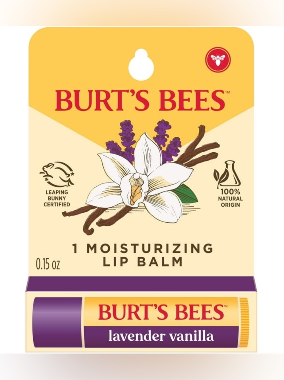 Burt's Bees Moisturizing Lip Balm — Lavender Vanilla - Picture 2 of 12